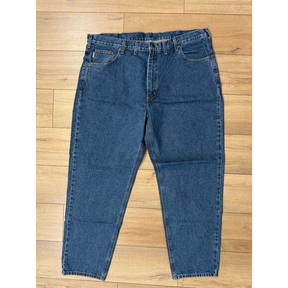 Carhartt B17 Men's 44 X  32 Relaxed Fit Tapered Leg Work Carpenter Denim Jeans - Picture 1 of 2